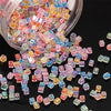 50 Pieces Glass Square Solid Color Beads