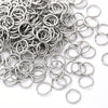500 Pcs/Package 8x0.9mm Hole 6~9.9mm 304 Stainless Steel Circle Simple Solid Color Polished Open Jump Rings