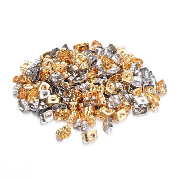 500 Pieces Per Pack Stainless Steel Solid Color Earplug Simple Style