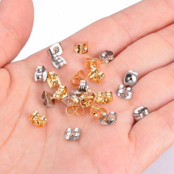 500 Pieces Per Pack Stainless Steel Solid Color Earplug Simple Style