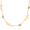 Personalized Blooming Birth Flower Multi Family Name Necklace with Birthstones or Diamonds