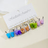 6 Pieces Cartoon Style Cute Color Block Resin Drop Earrings