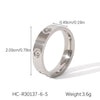 IG Style Round Stainless Steel Diamond Inlay Bangles
