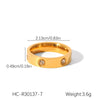 IG Style Round Stainless Steel Diamond Inlay Bangles