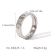 IG Style Round Stainless Steel Diamond Inlay Bangles