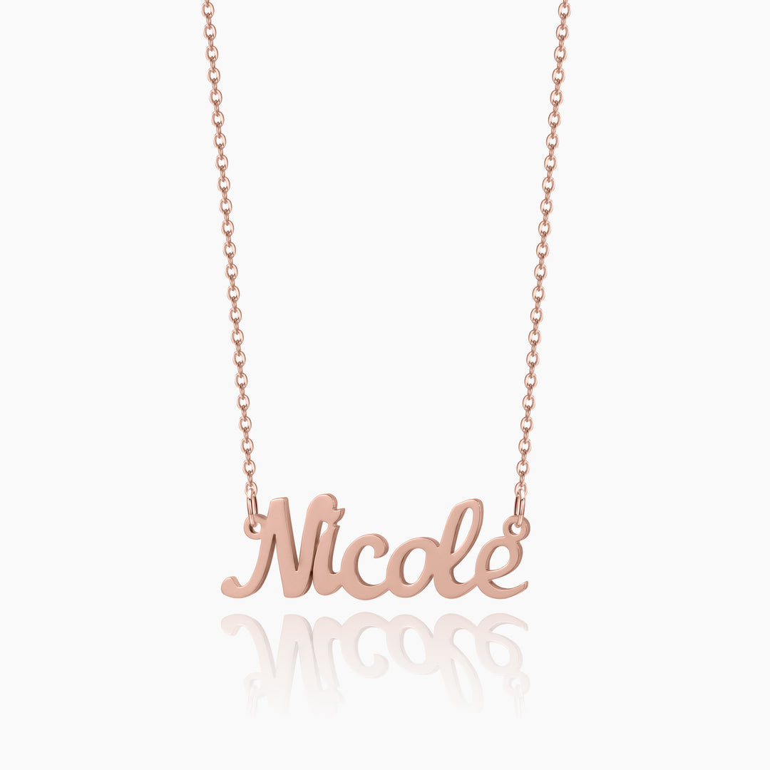 Personalized Rose Gold Name Necklace Nicole