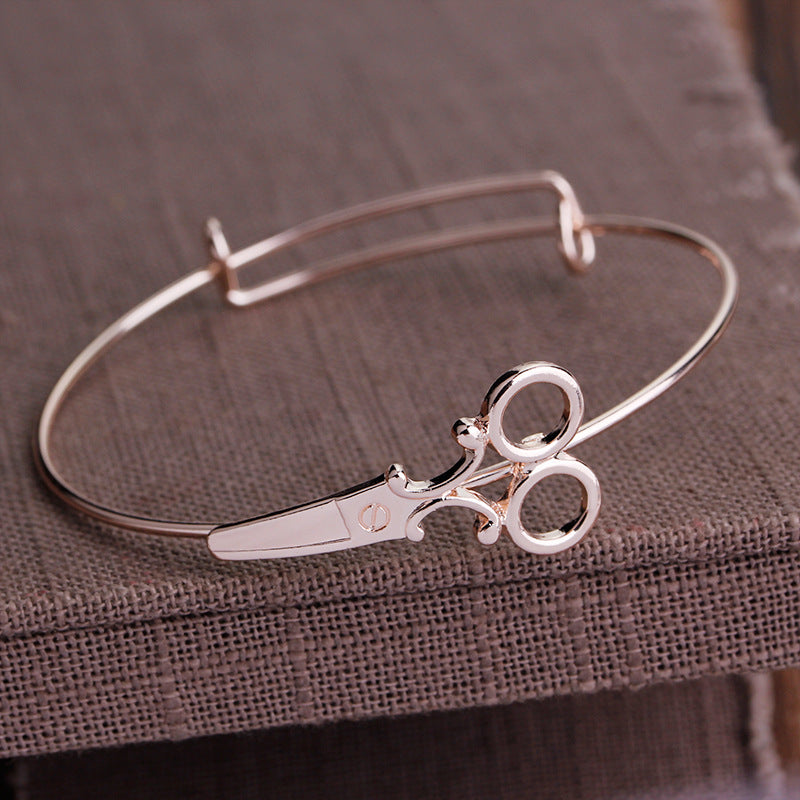 Fashion New Simple Scissors Modeling Bracelet Adjustable Unisex Bracelet Wholesale Nihaojewelry