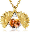 Personalized Heart Locket Necklace with Pictures,Sunflower/Angel Wings/Heart Shaped Lockets Custom Photo,Gold/Rose Gold/White Lockets That Holds Picture,Customized Memorial Jewelry for Women