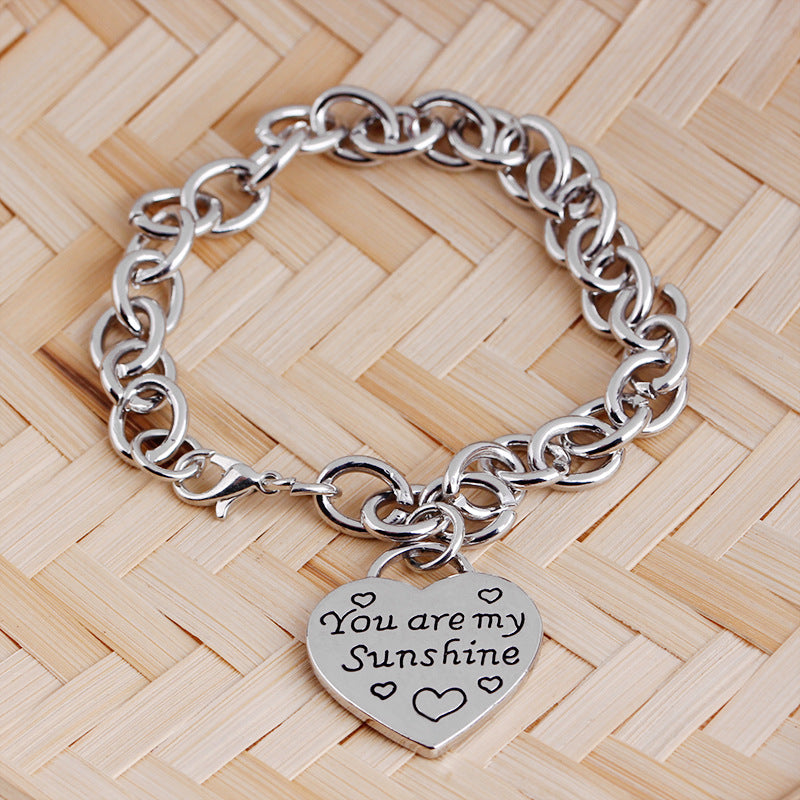 Simple Love Bracelet You Are My Sun Shine English Lettering Bracelet Nihaojewelry Wholesale