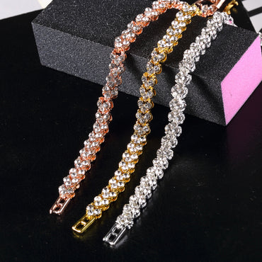 Retro Crystal Multi-color Full Diamond Bracelet