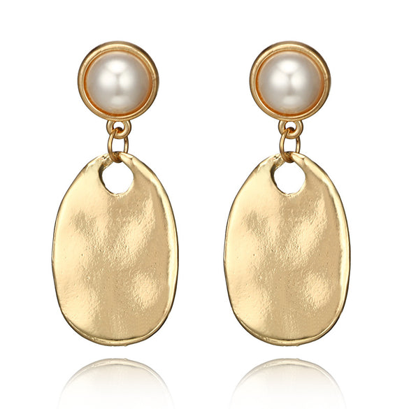 Fashion Pearl Five-pointed Star Branch Snowflake Tassel Earrings