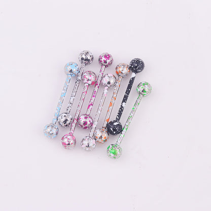 Fashion Round Stainless Steel Stoving Varnish Tongue Nail