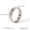 IG Style Round Stainless Steel Diamond Inlay Bangles