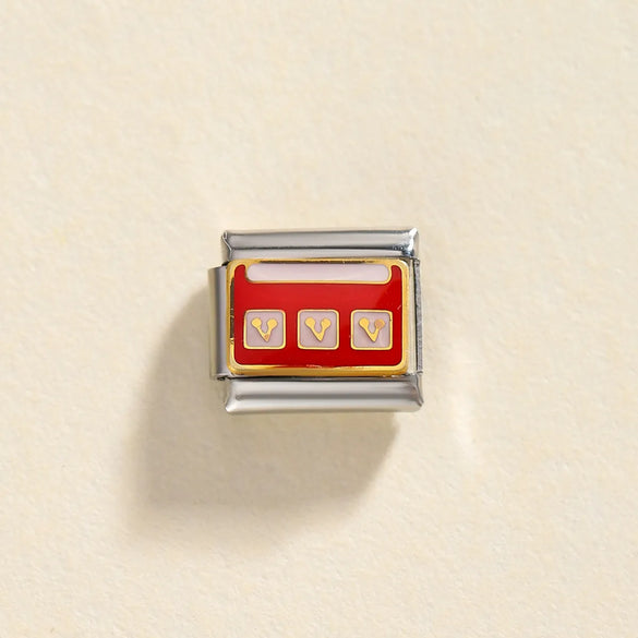 9*10mm 304 Stainless Steel Flower Italian Charms