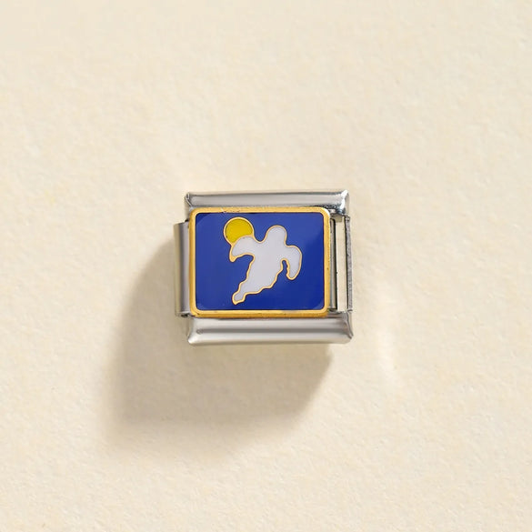 9*10mm 304 Stainless Steel Flower Italian Charms