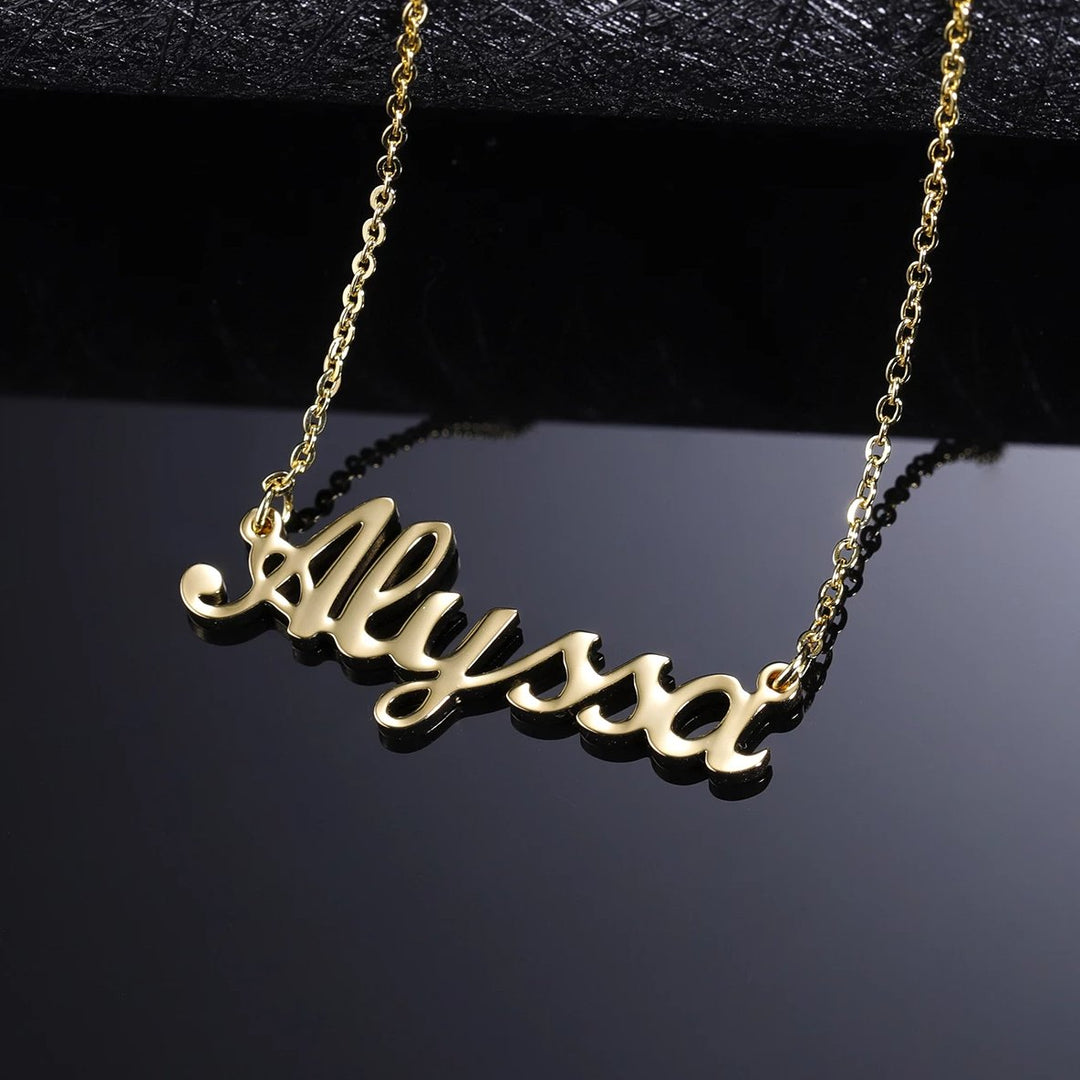 Personalized Gold Name Necklace Alyssa