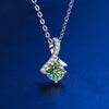 925 Silver Plating Inlay Geometric Moissanite Necklace