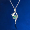 925 Silver Plating Inlay Geometric Moissanite Necklace