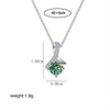 925 Silver Plating Inlay Geometric Moissanite Necklace