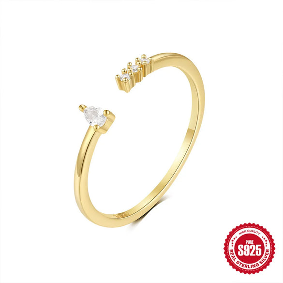 925 Sterling Silver Geometric Flower Bow Knot Open Rings 925 Sterling Silver Rings