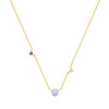925 Sterling Silver Opal Zircon Cable Chain Plating Geometric Necklace