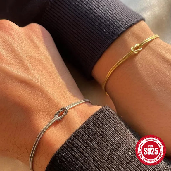 925 Sterling Silver Snake Chain Bracelets Simple Style