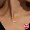 925 Sterling Silver Zircon  Plating Inlay Geometric Necklace