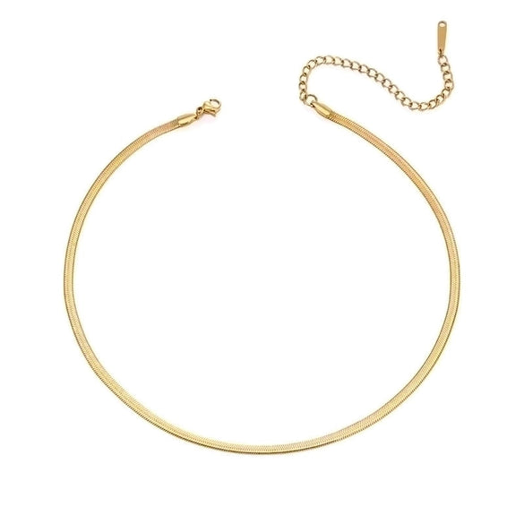 Basic Geometric Stainless Steel Titanium Steel Plating 18k Gold Plated Necklace