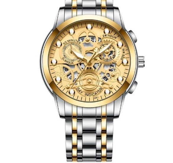 Business Round Double Side Snaps Quartz Men's Watches