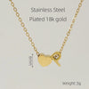 Casual French Style Letter Heart Shape Stainless Steel Plating 18k Gold Plated Pendant Necklace