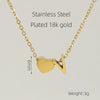 Casual French Style Letter Heart Shape Stainless Steel Plating 18k Gold Plated Pendant Necklace
