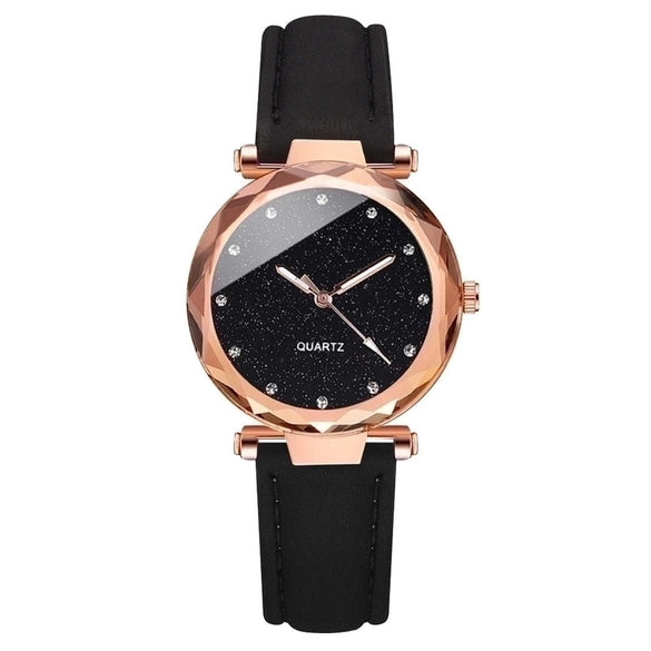 Casual Round Buckle Quartz Women's Watches