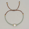 Casual Simple Style Round Artificial Crystal Freshwater Pearl Beaded Drawstring Braid Bracelets