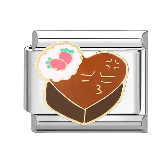 Charms Module Handmade DIY Red And Black Light Luxury Bracelet Creative Personality Italian Bracelet Accessories