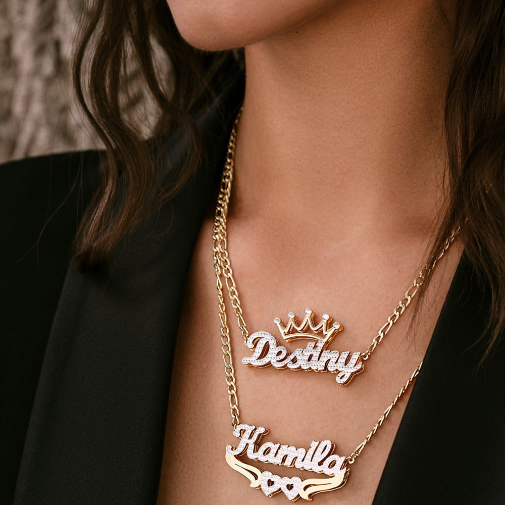 Personalized Crown Name Necklaces