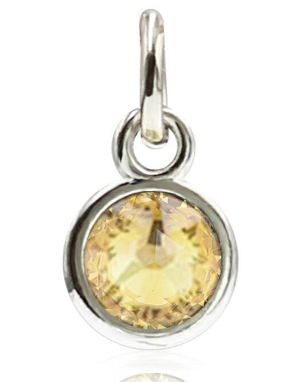 Diamond-encrusted Twelve Birthstone Colored Glass Pendant  Necklace Jewelry DIY Pet Alloy Accessories Jewelry