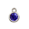 Diamond-encrusted Twelve Birthstone Colored Glass Pendant  Necklace Jewelry DIY Pet Alloy Accessories Jewelry