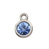 Diamond-encrusted Twelve Birthstone Colored Glass Pendant  Necklace Jewelry DIY Pet Alloy Accessories Jewelry
