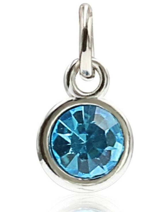 Diamond-encrusted Twelve Birthstone Colored Glass Pendant  Necklace Jewelry DIY Pet Alloy Accessories Jewelry