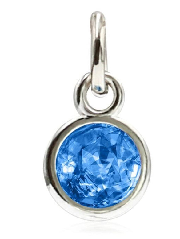 Diamond-encrusted Twelve Birthstone Colored Glass Pendant  Necklace Jewelry DIY Pet Alloy Accessories Jewelry