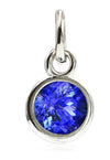 Diamond-encrusted Twelve Birthstone Colored Glass Pendant  Necklace Jewelry DIY Pet Alloy Accessories Jewelry