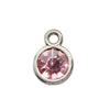 Diamond-encrusted Twelve Birthstone Colored Glass Pendant  Necklace Jewelry DIY Pet Alloy Accessories Jewelry
