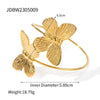 Elegant Lady Geometric Flower Stainless Steel Plating 18k Gold Plated Bangle