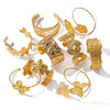Elegant Lady Geometric Flower Stainless Steel Plating 18k Gold Plated Bangle