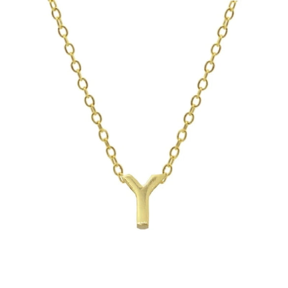 Elegant Letter Sterling Silver Pendant Necklace In Bulk