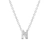 Elegant Letter Sterling Silver Pendant Necklace In Bulk