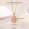 Elegant Retro Devil's Eye Rose Stainless Steel Enamel Plating 18k Gold Plated Pendant Necklace