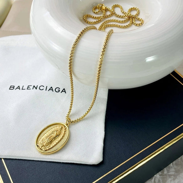 Ethnic Style Portrait Stainless Steel Titanium Steel Plating Pendant Necklace