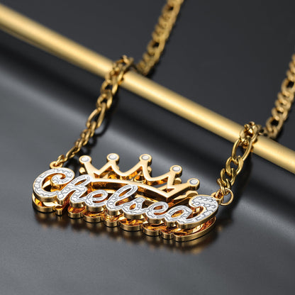 Personalized Crown Name Necklace