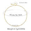 Ig Style Simple Style Solid Color Copper Plating Chain 18k Gold Plated Necklace